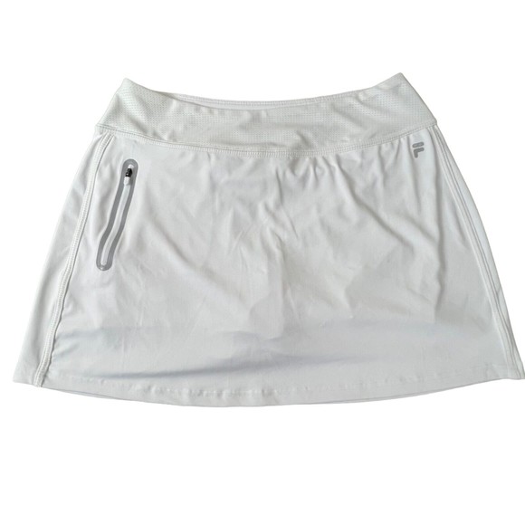 FILA Dresses & Skirts - Fila Womens White Polyester Spandex Tennis Golf Athletic Skirt Skort Size XL